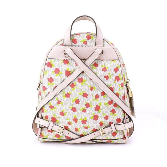 NWT Michael Kors Jet Set Rhea Zip FLORAL Backpack - Picture 7 of 16